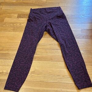 Lululemon Align Burgundy Leopard Print Leggings